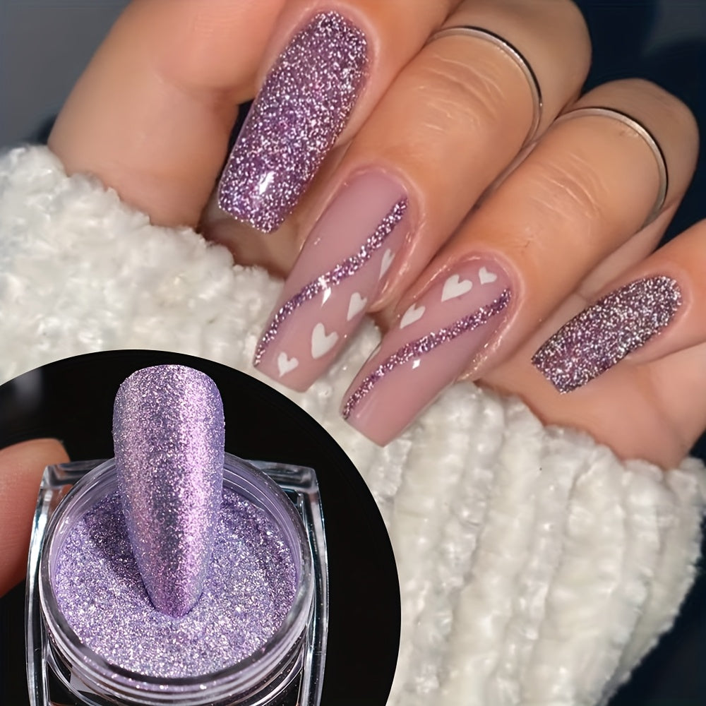 6pcs Star Glitter Powder Set Holographic Summer Pink Purple Blue Green Sugar Dipping Pigment Mermaid Iridescent Nail Sequins Dust Decoration Nails Supplies